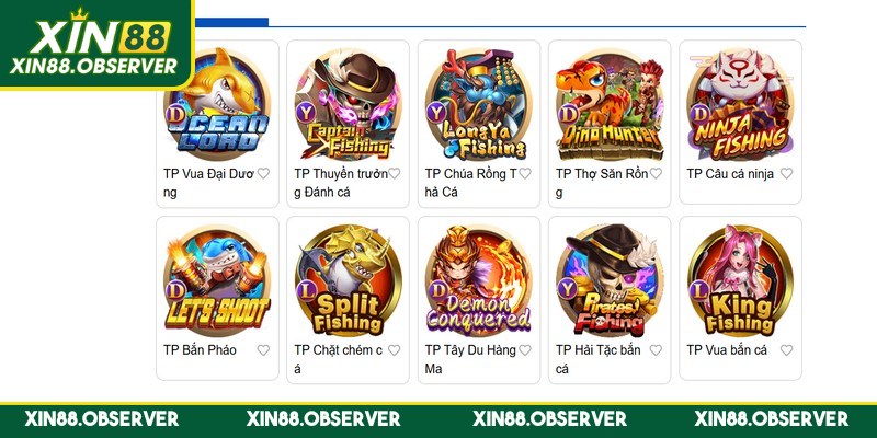 Có nhiều loại cá khác nhau cùng với các boss siêu khổng lồ